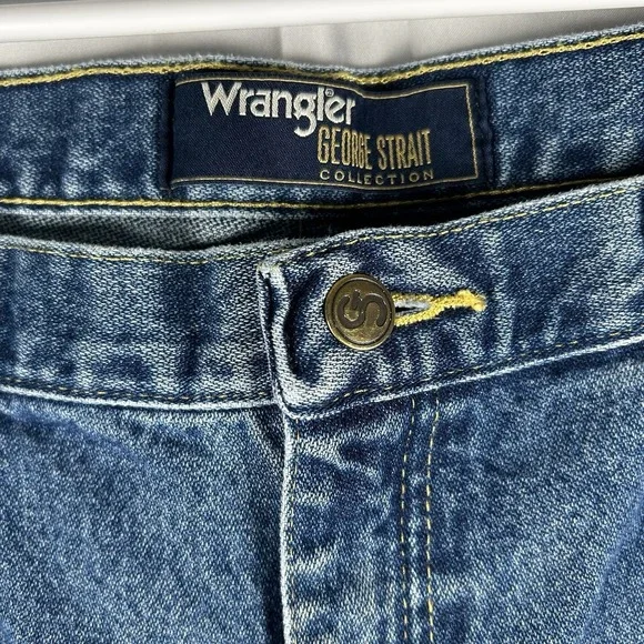 Wrangler George Strait Cowboy Cut Jeans Men's 36x36 Blue Western Straight Leg - Picture 3 of 11